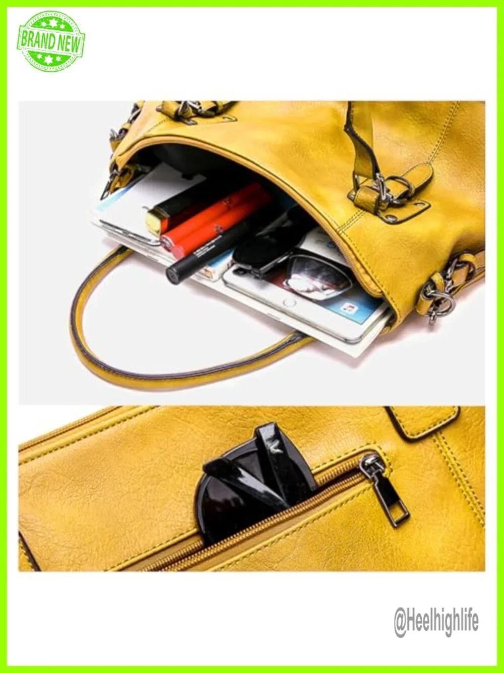 Large Vegan Leather Hobo Tote with Adjustable Strap